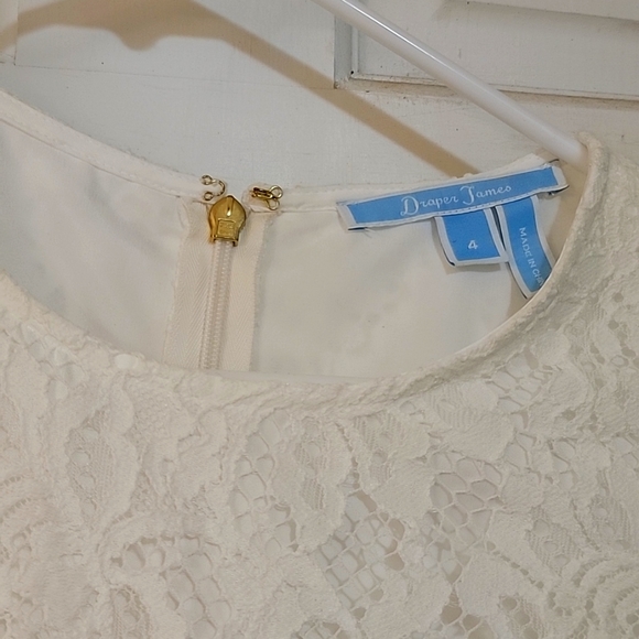 Draper James lace dress, fully lined, off-white, size 4. Worn only twice! - Picture 3 of 8